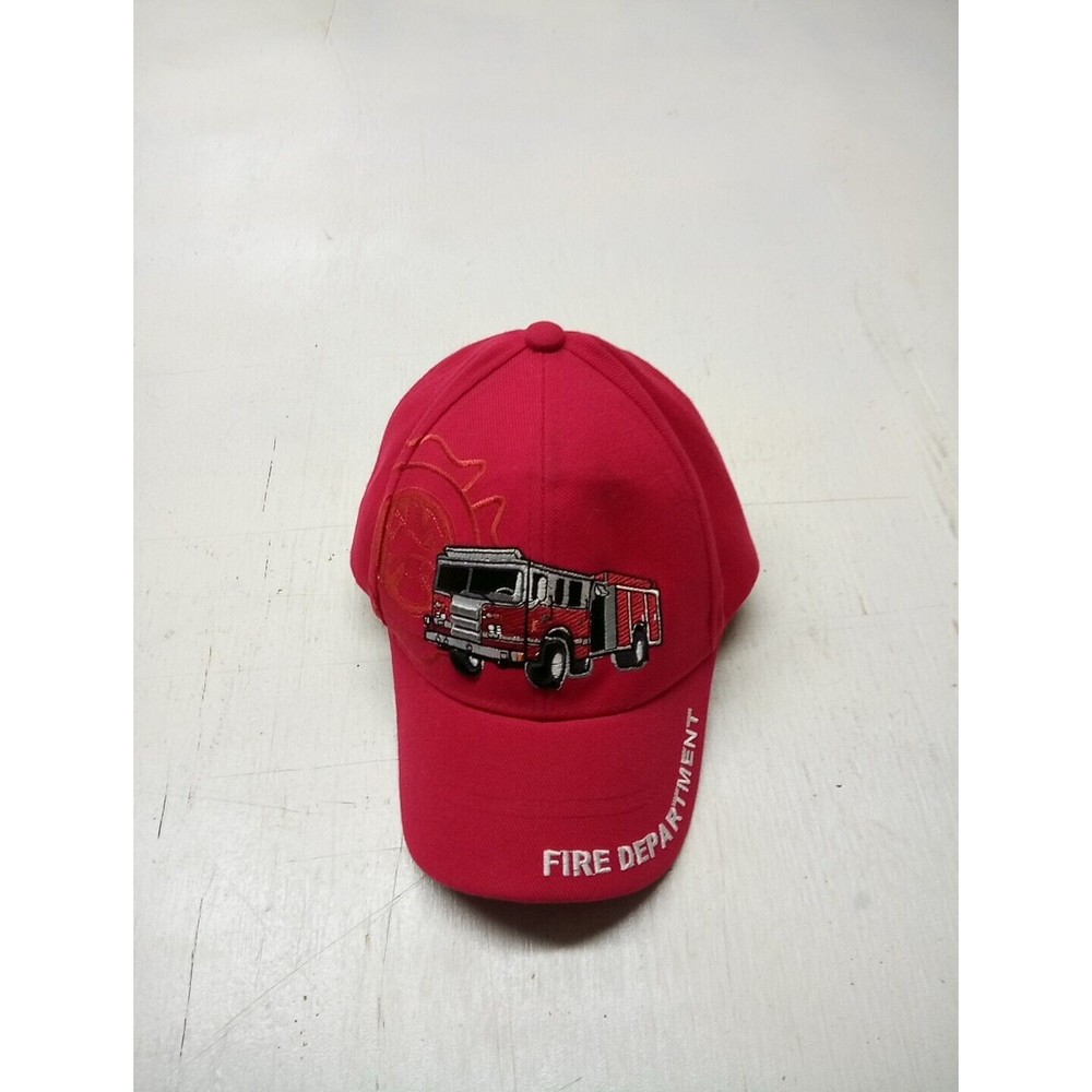 Santo Cap- FIRE Department Cap Firefighter Wide Embroidery and Patch Red